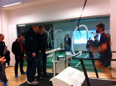 Nanne Olsson and Tomas Kempe monitors a Vo2-max test